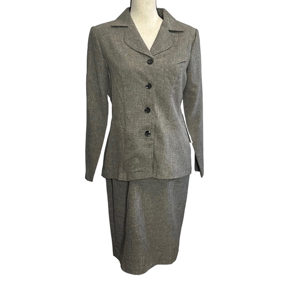 Helene Blake Skirt Suit 8P Gray - Picture 1 of 8